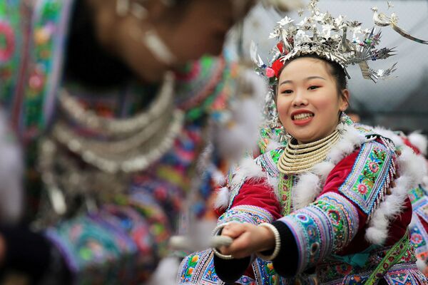 Comemoração do Ano Novo chinês na região autônoma chinesa Zhuang de Guangxi - Sputnik Brasil