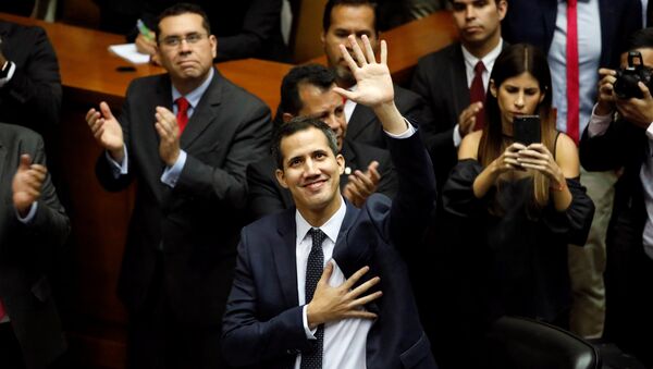 O opositor venezuelano e presidente da Assembleia Nacional, Juan Guaidó. - Sputnik Brasil