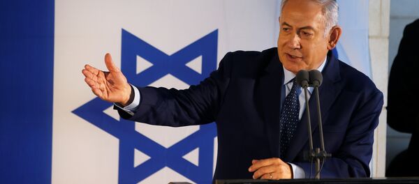 Primeiro-ministro israelense, Benjamin Netanyahu, durante discurso em Tel Aviv, 16 de setembro de 2018 - Sputnik Brasil