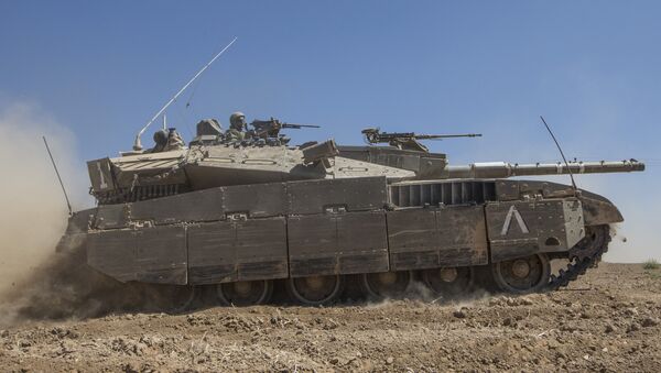 Um tanque de Merkava de Israel (foto de arquivo) - Sputnik Brasil