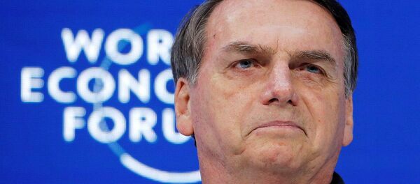Jair Bolsonaro no Fórum Econômico Mundial em Davos. Jair Bolsonaro no Fórum Econômico Mundial em Davos. - Sputnik Brasil