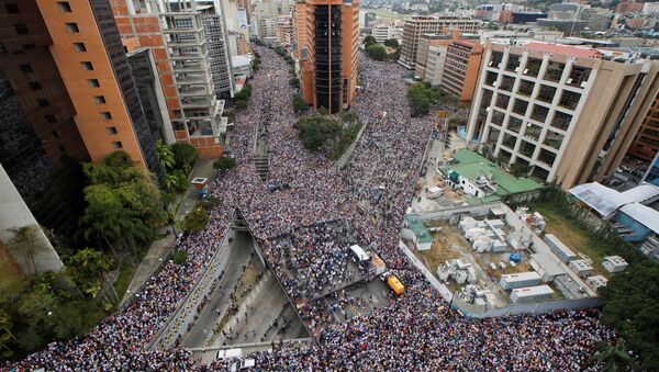 Manifestación en Caracas - Sputnik Brasil