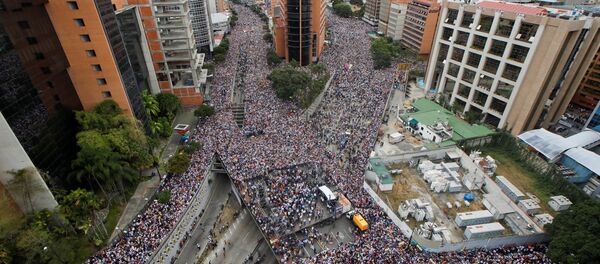 Manifestación en Caracas - Sputnik Brasil