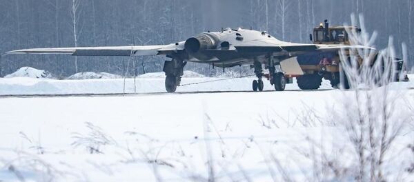 Possível foto do veículo aéreo não tripulado russo Okhotnik Possível foto do veículo aéreo não tripulado russo Okhotnik - Sputnik Brasil