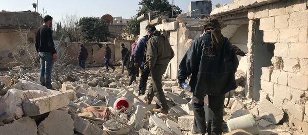 Aldeia de Jenderes, no cantão de Afrin, no norte da Síria, após bombardeamento de aeronaves e artilharia pelas forças armadas turcas. - Sputnik Brasil