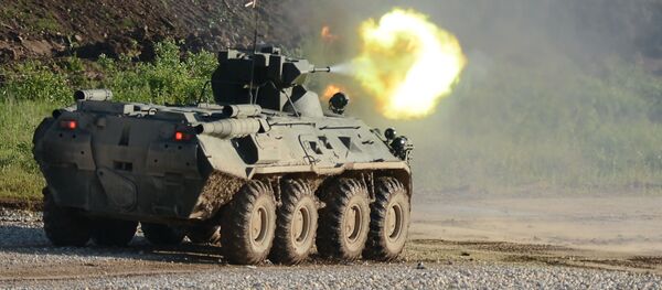 Material bélico durante o show militar do fórum internacional Army 2015 - Sputnik Brasil