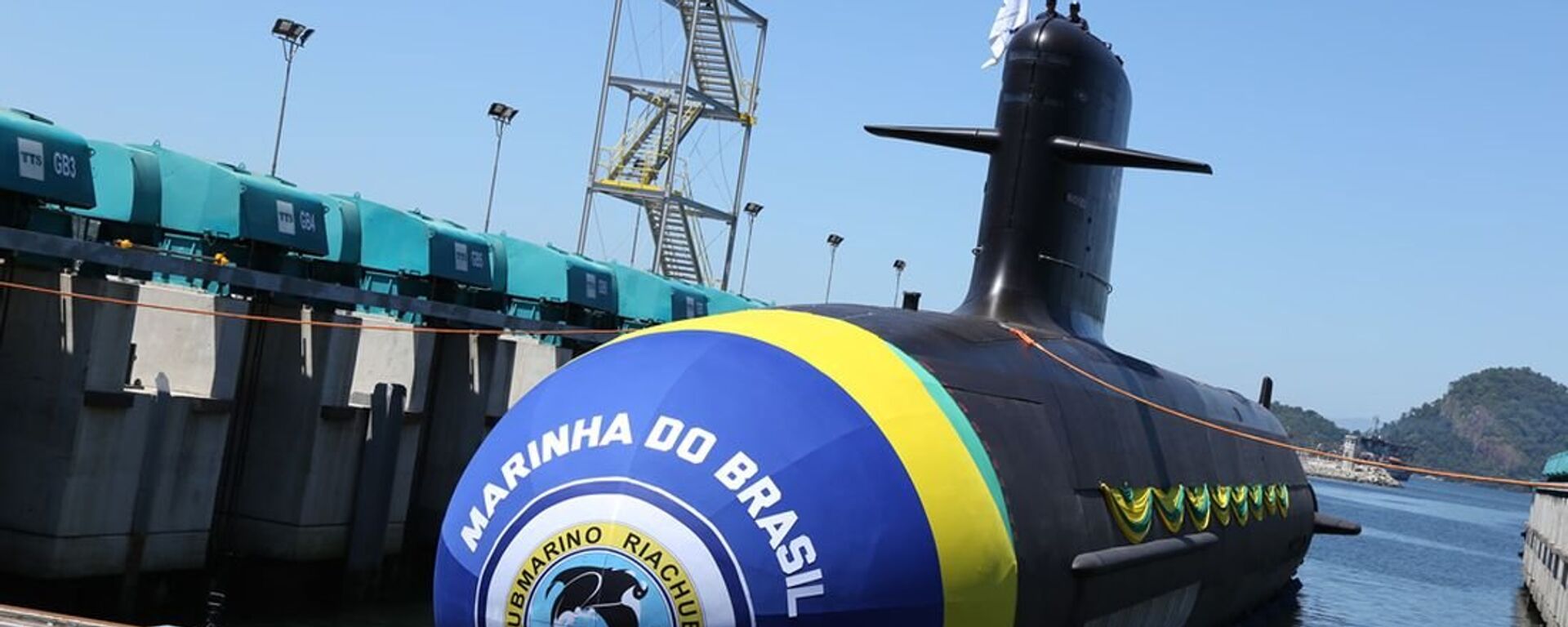 Submarino Riachuelo, o primeiro do Programa de Desenvolvimento de Submarinos (Prosub), que prevê a produção de cinco navios do tipo, entre eles o primeiro submarino brasileiro convencionalmente armado com propulsão nuclear - Sputnik Brasil, 1920, 04.10.2023