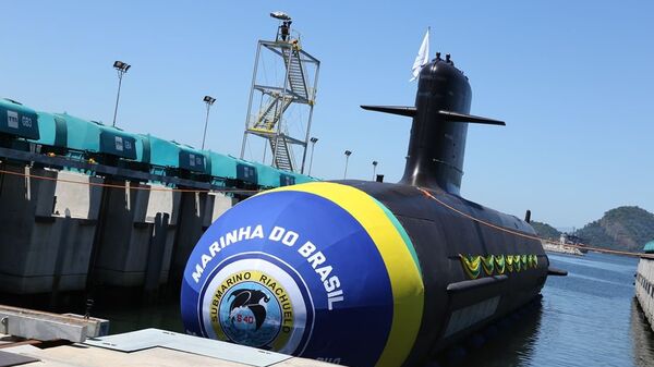 Submarino Riachuelo, o primeiro do Programa de Desenvolvimento de Submarinos (Prosub), que prevê a produção de cinco navios do tipo, entre eles, o primeiro submarino brasileiro convencionalmente armado com propulsão nuclear - Sputnik Brasil