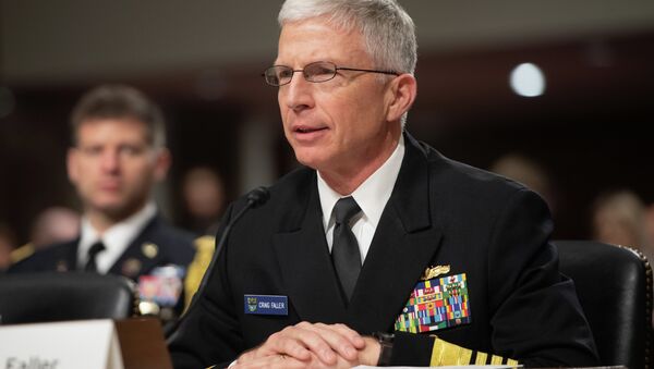 Almirante Craig Faller, chefe do Comando Sul dos EUA, durante audiência no senado norte-americano em 7 de fevereiro de 2019 - Sputnik Brasil