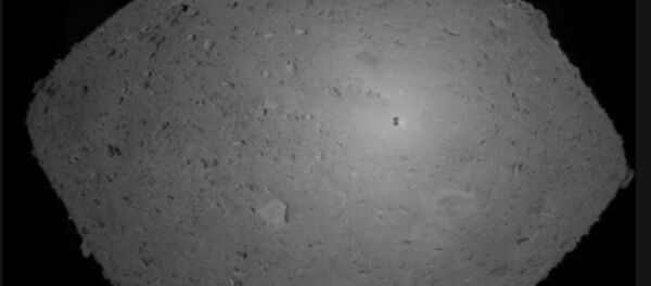 Superfície do asteroide Ryugu, fotografada pela sonda da Agência Japonesa de Exploração Aeroespacial (JAXA, na sigla em inglês) - Sputnik Brasil