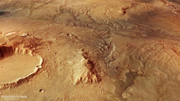 Vista de antiga rede fluvial em Marte - Sputnik Brasil