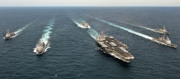 Enterprise Carrier Strike Group transita pelo Oceano Atlântico. - Sputnik Brasil