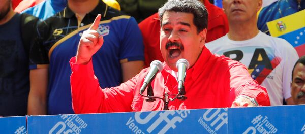 Nicolás Maduro, presidente da República Bolivariana da Venezuela, durante um discurso em Caracas (arquivo) - Sputnik Brasil