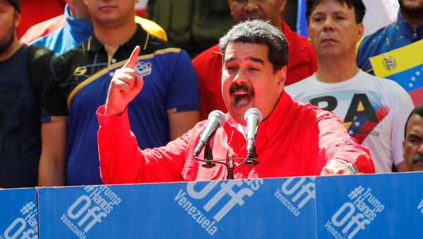 Nicolás Maduro, presidente da República Bolivariana da Venezuela, durante um discurso em Caracas (arquivo) - Sputnik Brasil