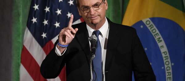 Presidente Bolsonaro discursa na Câmara de Comércio em Washington, 18 de março de 2019 Presidente Bolsonaro discursa na Câmara de Comércio em Washington, 18 de março de 2019 - Sputnik Brasil