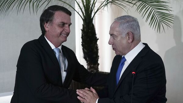 Jair Bolsonaro e Benjamin Netanyahu durante encontro no Rio de Janeiro - Sputnik Brasil