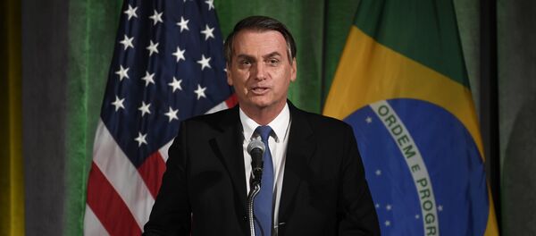 Presidente Bolsonaro discursa na Câmara de Comércio em Washington, 18 de março de 2019 - Sputnik Brasil