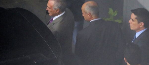 Michel Temer é visto no Aeroporto Internacional de São Paulo no dia da detenção, 21 de março de 2019 - Sputnik Brasil