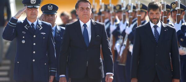 Presidente de Brasil, Jair Bolsonaro, llega a Chile Presidente de Brasil, Jair Bolsonaro, llega a Chile - Sputnik Brasil