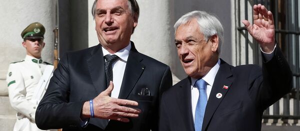 Jair Bolsonaro e Sebastián Piñera - Sputnik Brasil