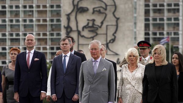 O príncipe Charles e a duquesa Camilla visitam Memorial José Martí, em Havana, 24 de março de 2019 - Sputnik Brasil