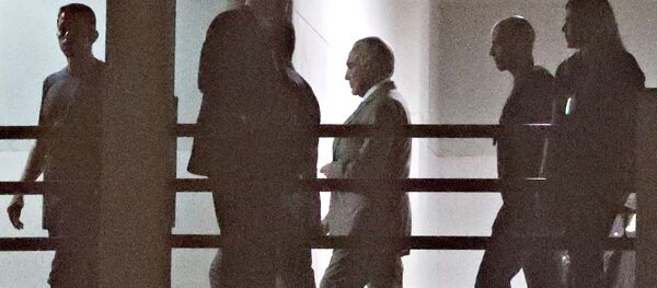 O ex-presidente Michel Temer na sede da Polícia Federal no Rio de Janeiro. - Sputnik Brasil