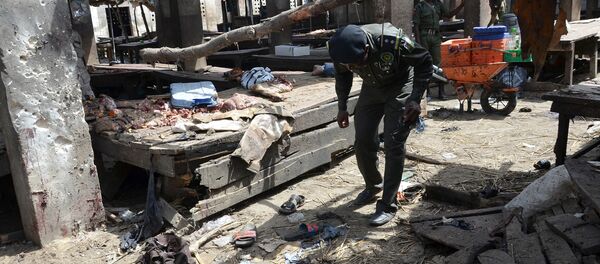 Mercado de Maiduguri após ataque do Boko Haram em 2 de junho de 2015 - Sputnik Brasil