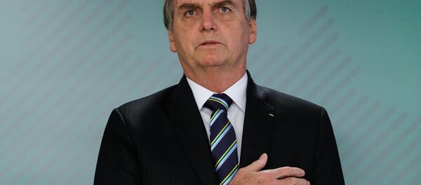 O presidente do Brasil, Jair Bolsonaro, durante evento em Brasília em 9 de abril de 2019 - Sputnik Brasil