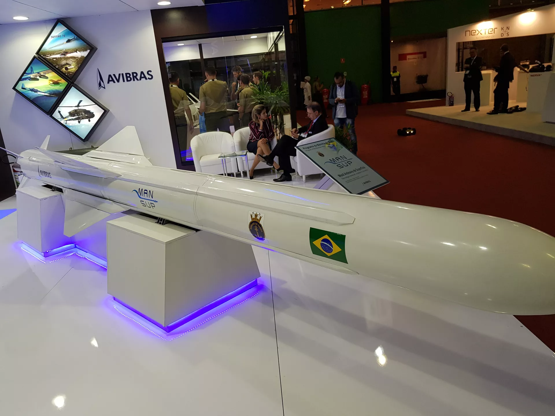 Míssil Antinavio Nacional de Superfície (Mansup) da Marinha do Brasil, fabricado pela Avibras e exposto na LAAD 2019 - Sputnik Brasil, 1920, 27.09.2024