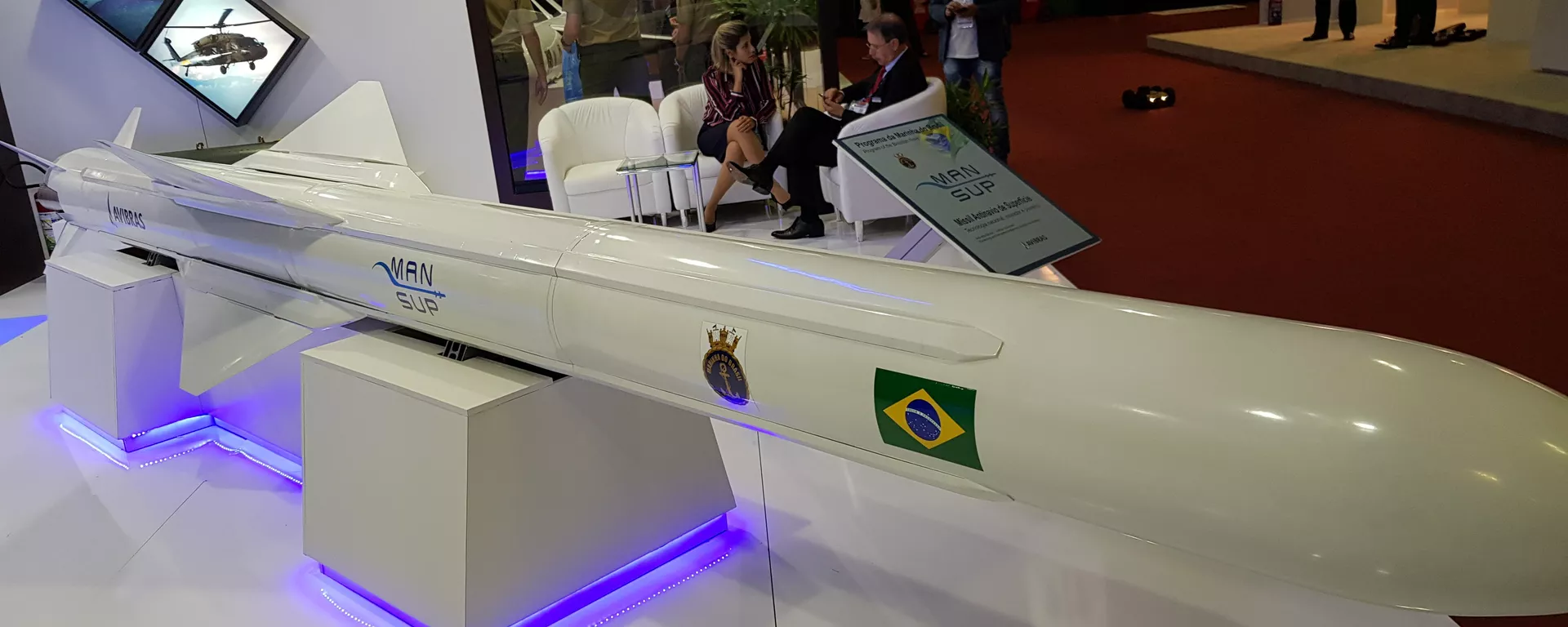 Míssil Antinavio Nacional de Superfície (Mansup) da Marinha do Brasil, fabricado pela Avibras e exposto na LAAD 2019 - Sputnik Brasil, 1920, 20.03.2024