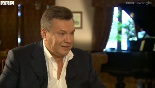 Viktor Yanukovich, ex-presidente ucraniano, durante entrevista à BBC - Sputnik Brasil