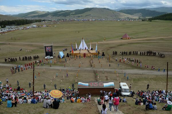 Local da celebração dos 150 anos da União do Povo Telenguita com a Rússia, no povoado Ulagan, da República do Altai - Sputnik Brasil