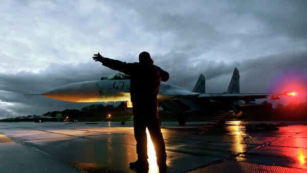 Caças Su-27 na região de Kaliningrado - Sputnik Brasil