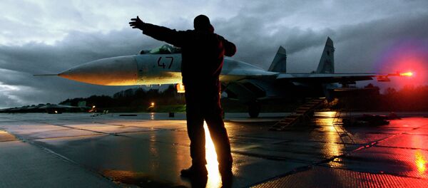 Flying Su-27 fighters in the Kaliningrad region - Sputnik Brasil
