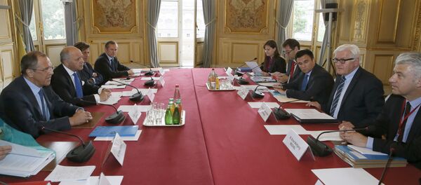Representantes do Quarteto da Normandia durante reunião em Paris nesta terça-feira (23) - Sputnik Brasil