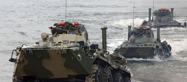 Manobras da Frota do Báltico na costa da região russa de Kaliningrado (imagem referencial) - Sputnik Brasil