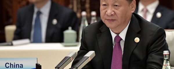 Presidente chinês, Xi Jinping, durante reunião da cúpula da Iniciativa Um Cinturão, Uma Rota (BRI) - Sputnik Brasil