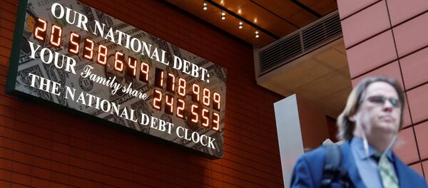 Relógio da Dívida Nacional em Manhattan, na cidade de Nova York, EUA, 30 de novembro de 2017 Relógio da Dívida Nacional em Manhattan, na cidade de Nova York, EUA, 30 de novembro de 2017 - Sputnik Brasil