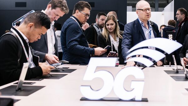 Estande 5G no Mobile World Congress 2019 - Sputnik Brasil