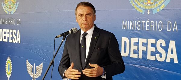 Presidente Jair Bolsonaro participou de uma cerimônia em homenagem aos ex-combatentes brasileiros que lutaram na Segunda Guerra Mundial - Sputnik Brasil