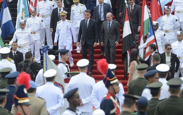 Presidente Jair Bolsonaro durante cerimônia em homenagem ao ex-combatentes da Segunda Guerra Mundial - Sputnik Brasil