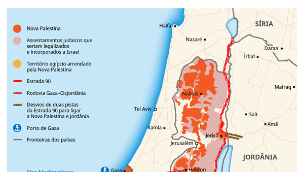 'Acordo do século': plano dos EUA para resolver conflito israelo-palestino - Sputnik Brasil