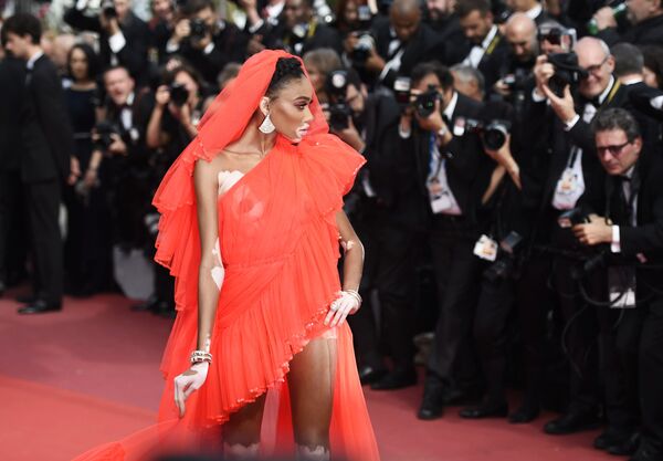 Modelo canadense Winnie Harlow no tapete vermelho durante o 72º Festival de Cannes - Sputnik Brasil