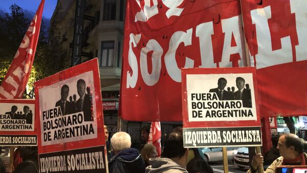 Manifestações contra Bolsonaro em Buenos Aires - Sputnik Brasil