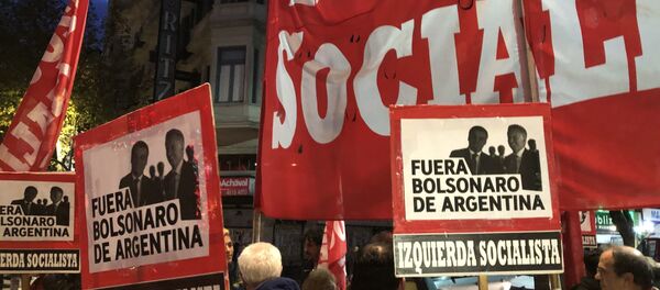 Manifestações contra Bolsonaro em Buenos Aires - Sputnik Brasil