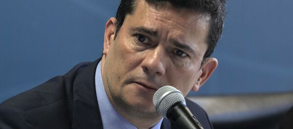 Ministro da Justiça, Sergio Moro, discursa na Secretaria de Estado de Segurança Pública, Brasília, 19 de fevereiro de 2019 - Sputnik Brasil