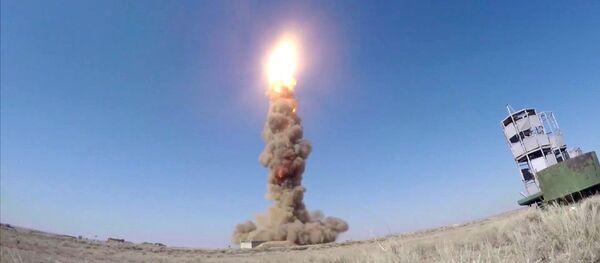 Lançamento do sistema de defesa antimíssil russo no polígono de Sary-Chagan, Cazaquistão (imagem de arquivo) - Sputnik Brasil