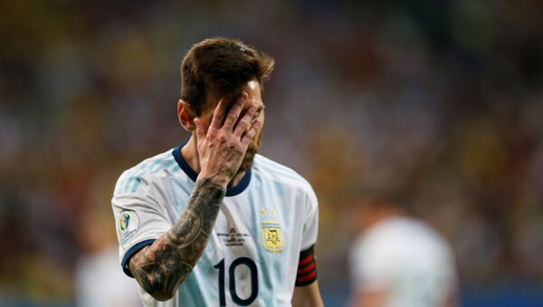 Lionel Messi durante partida contra a Colômbia, em Salvador, para a Copa América. - Sputnik Brasil
