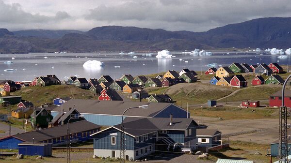 Icebergs gigantes em fiorde em Narsaq, sul da Groenlândia - Sputnik Brasil