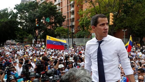 Juan Guaidó, líder da oposição venezuelana, participa de manifestação contra o governo do presidente Nicolás Maduro, em Caracas, Venezuela, 5 de julho de 2019 - Sputnik Brasil